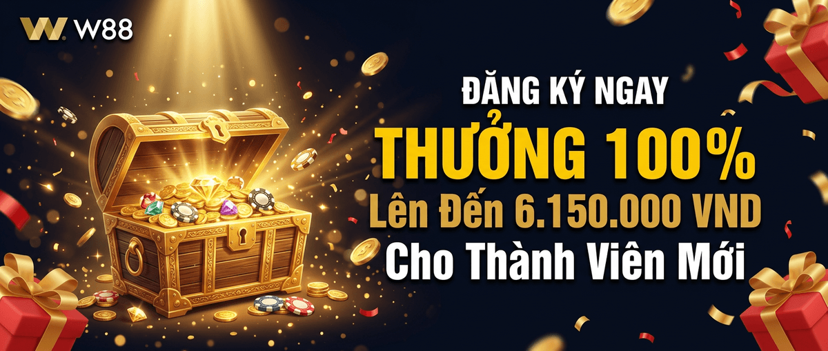 Thưởng Chào Mừng 100% — 6,150,000 VND
