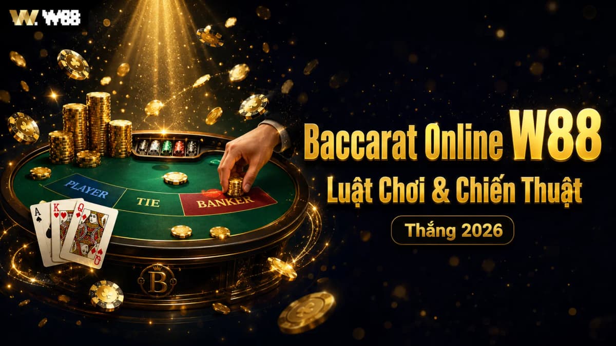 Baccarat Online W88 — Luật Chơi và Chiến Thuật Thắng 2026