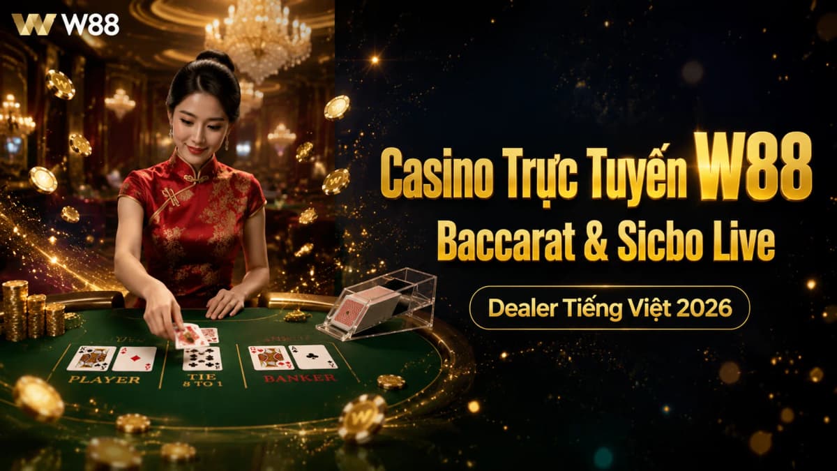 Casino Trực Tuyến W88 — Bài Cào, Baccarat, Sicbo 2026