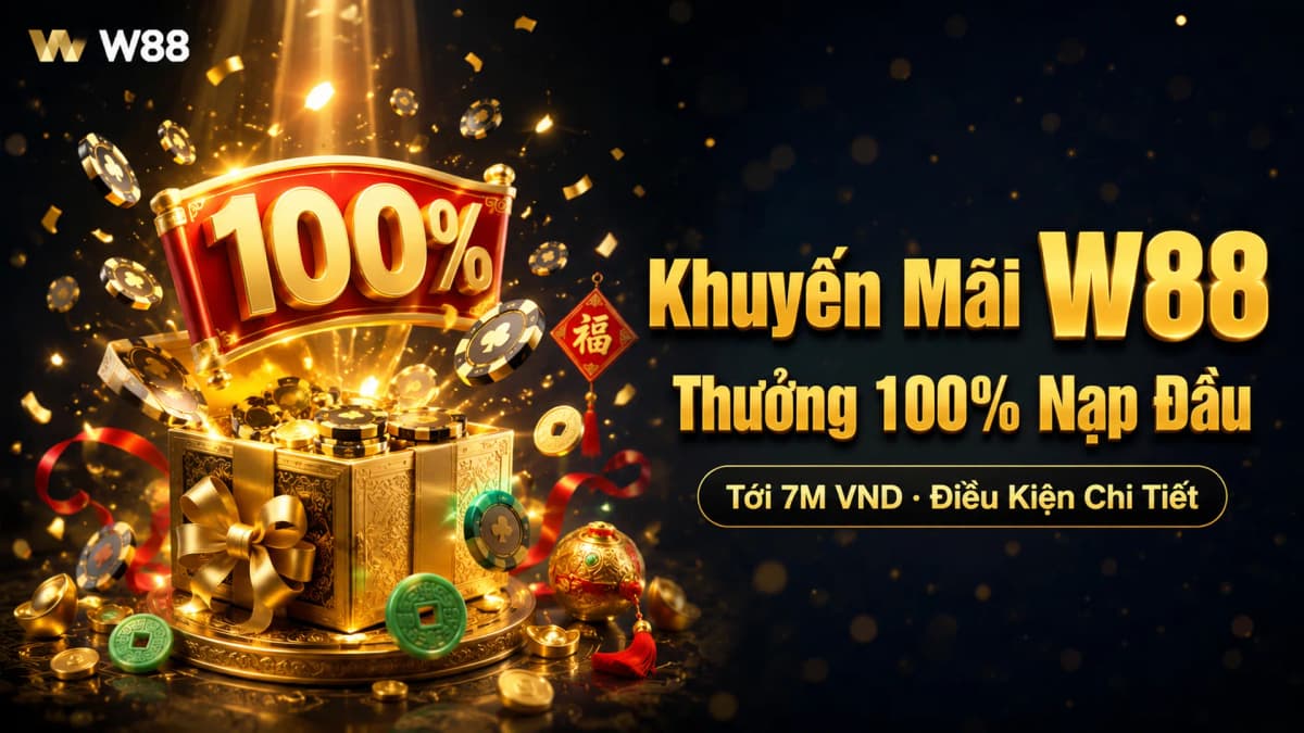 Khuyến Mãi W88 Việt Nam — Thưởng 100% Nạp Đầu Tới 7M VND