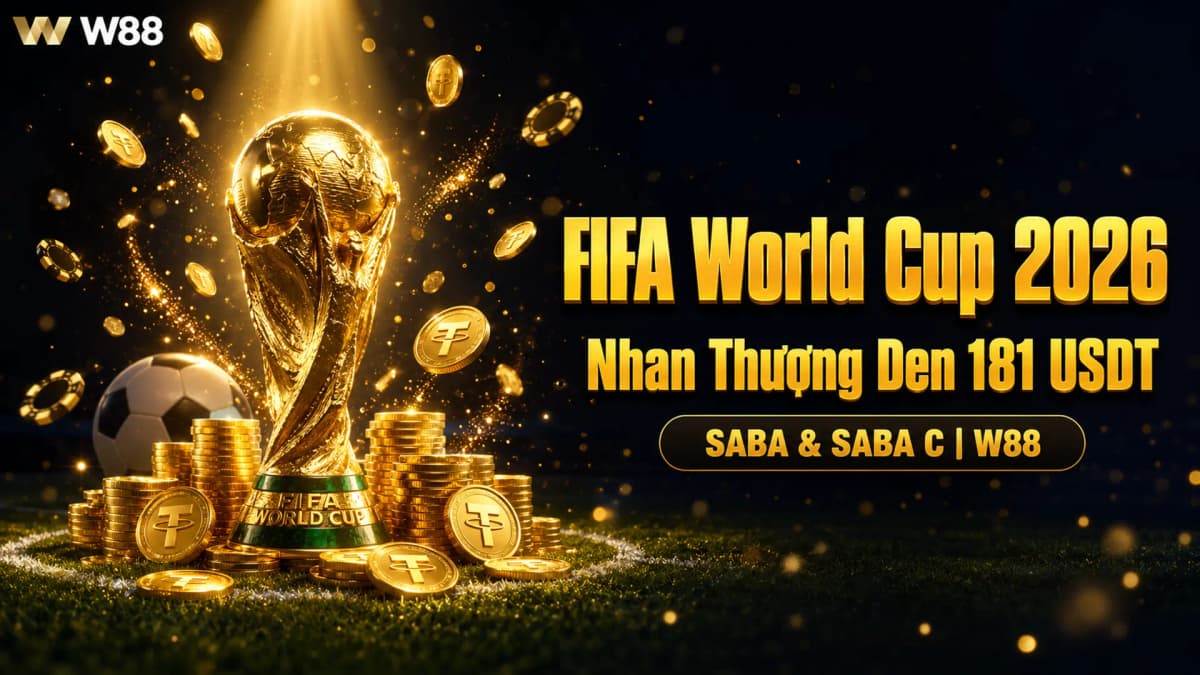 FIFA World Cup 2026 — Nhận Thưởng Đến 181 USDT Tại SABA & SABA C | W88