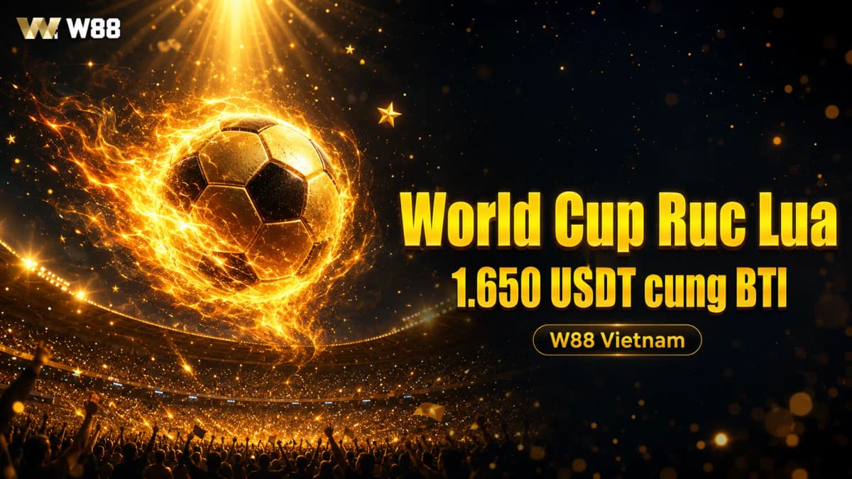 World Cup Rực Lửa — Thưởng Lớn Đến 1.650 USDT Cùng BTI | W88