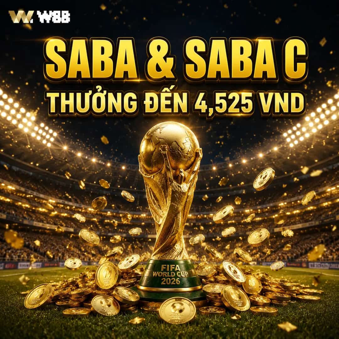 FIFA WORLD CUP 2026 – NHẬN THƯỞNG ĐẾN 4,525 VND TẠI SABA & SABA C